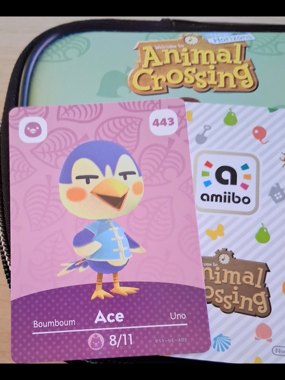 Ace Animal Crossing Ace Amiibo Card - Pink & Purple